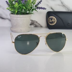 Ray-Ban Aviator Sunglasses RB3025. 58□14 Golden Metal Frame.